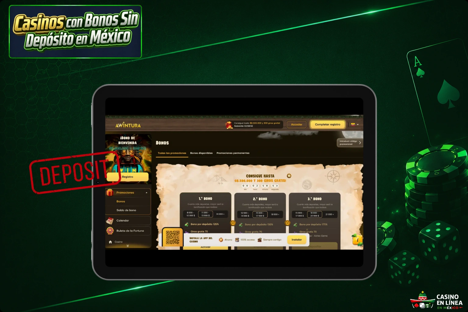 Comparativa de Casinos con Bonos Gratis en México