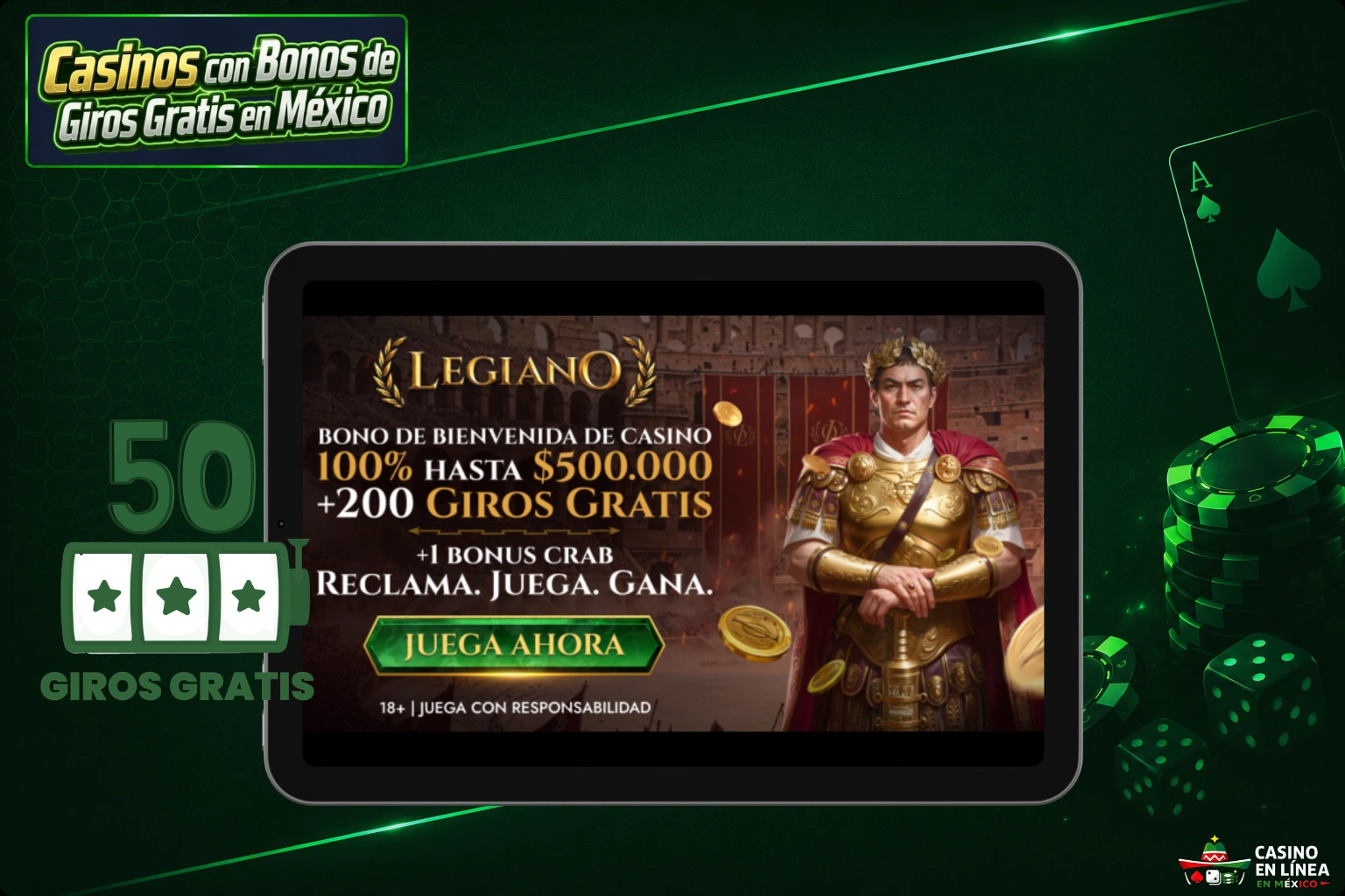 Mejores Casinos Mexicanos con 50 Free Spins