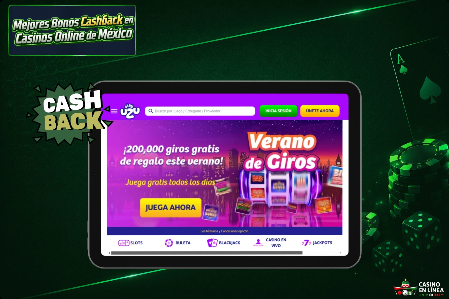 Top 5 Casinos en México con Bonos Cashback