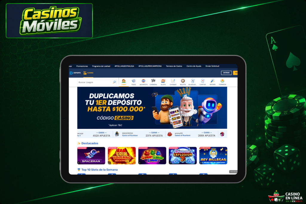 Top casinos móviles en México