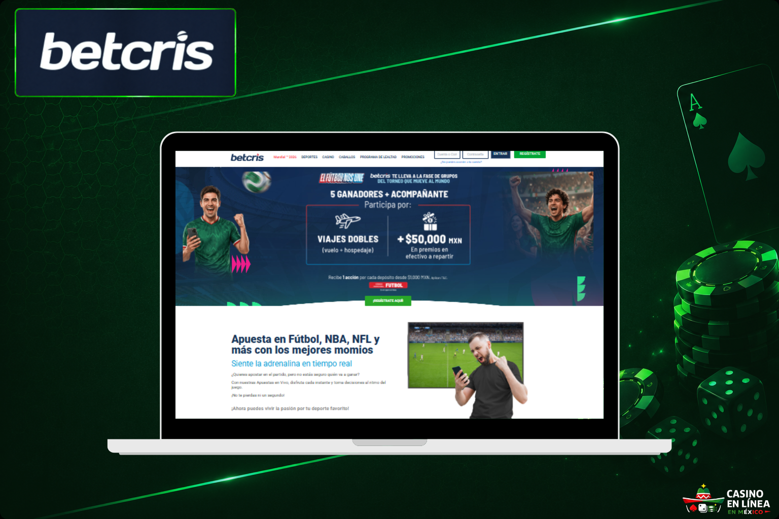 Apuestas deportivas online en el casino BetCris