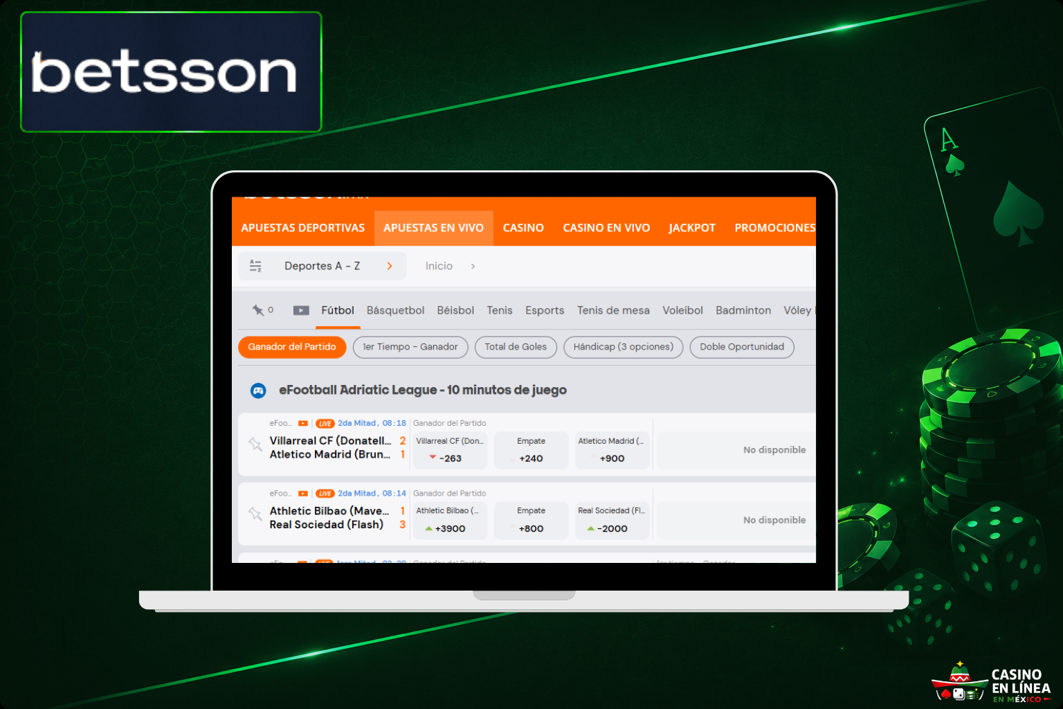 Apuestas deportivas en Betsson