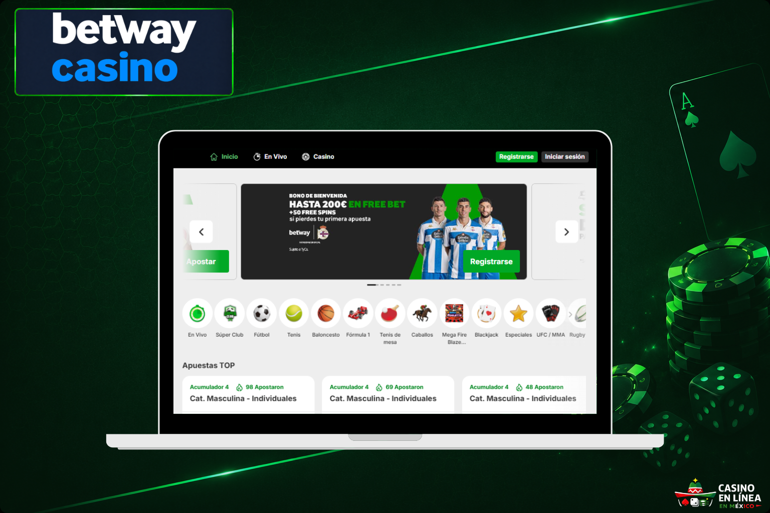 Apuestas deportivas en Betway