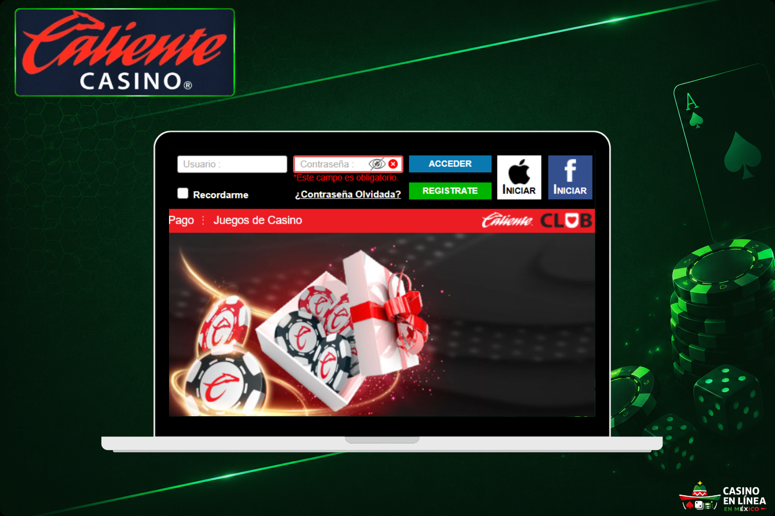 Inicia sesión en el sitio web oficial de Caliente Casino