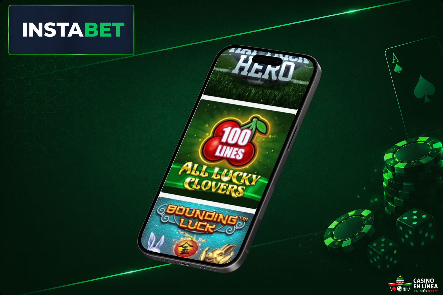 Aplicación móvil de la marca Instabet Casino