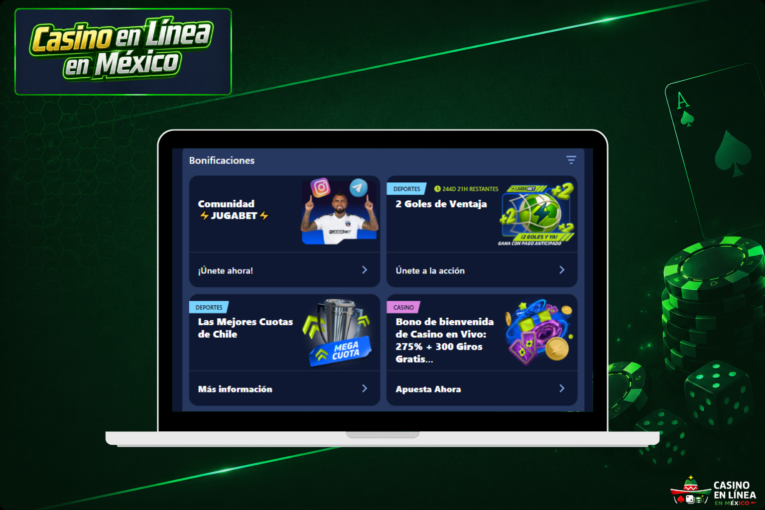 Ofertas de bonos del casino JugaBet