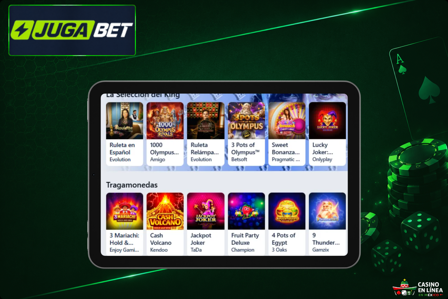 Tragamonedas online en JugaBet Casino
