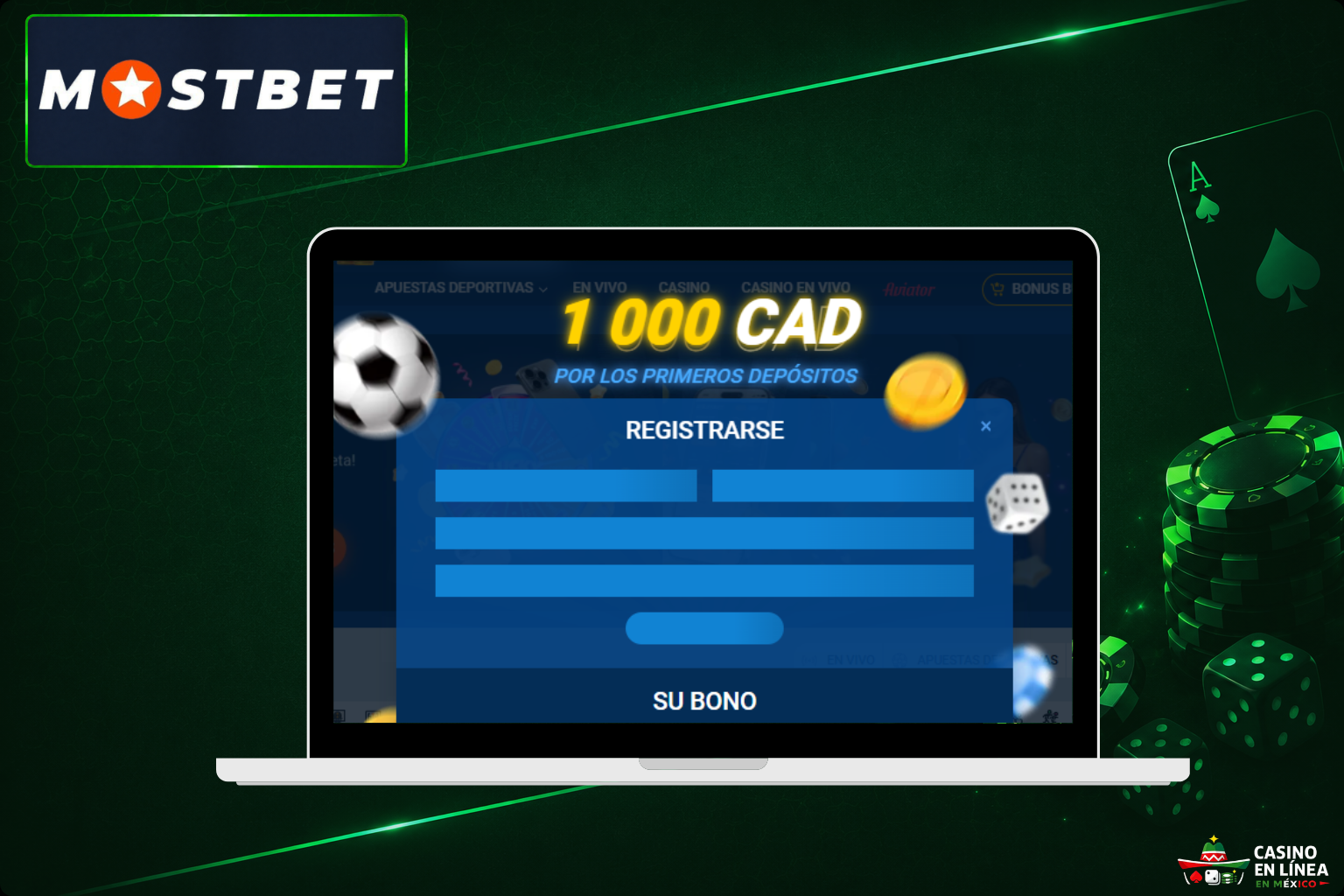 Regístrate ahora en Mostbet Casino
