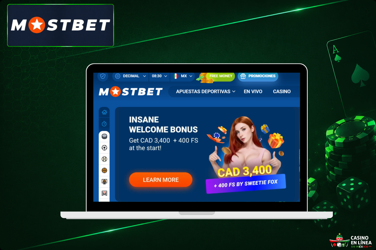 Sitio web oficial de Mostbet Casino