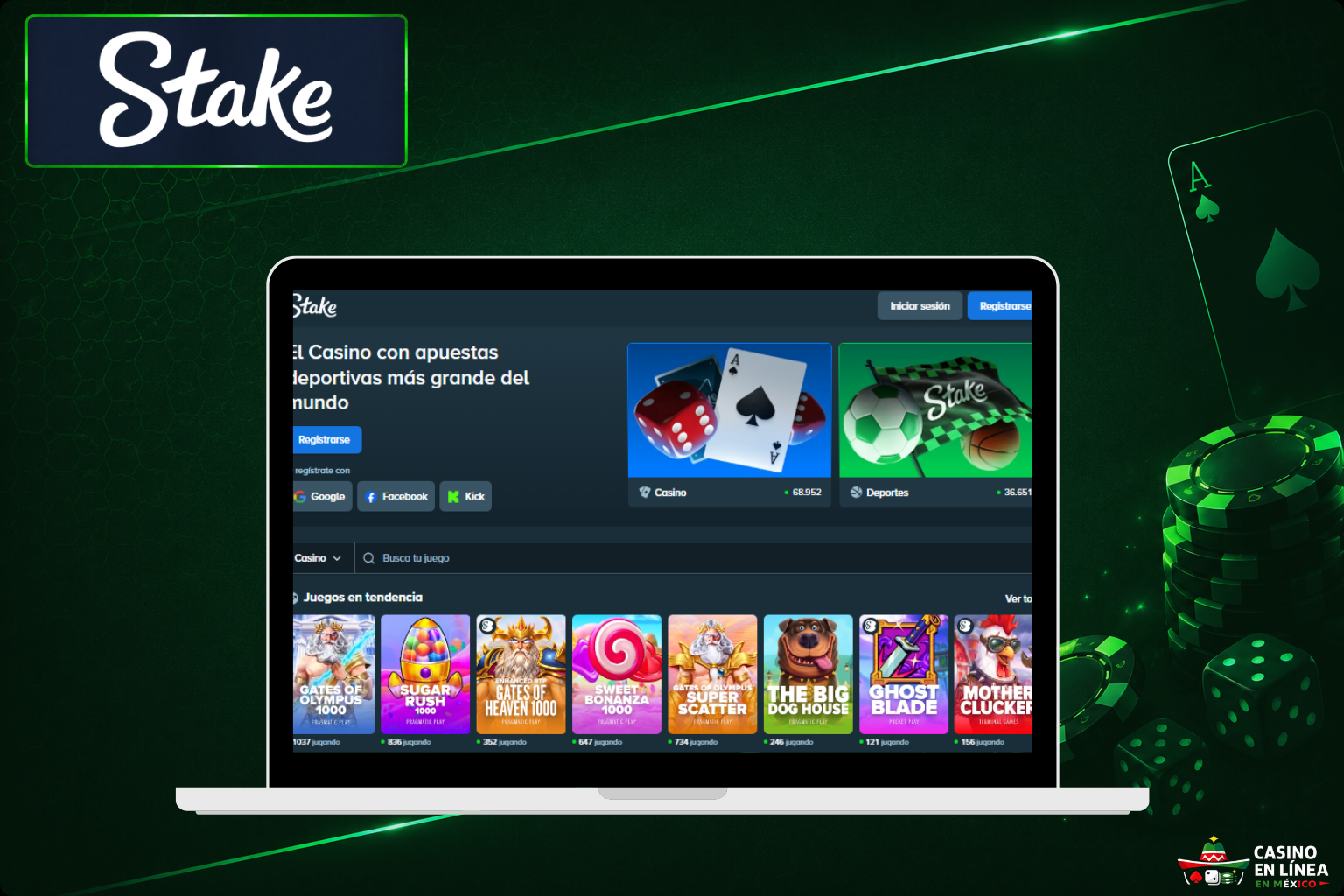 Sitio web oficial de Stake Casino