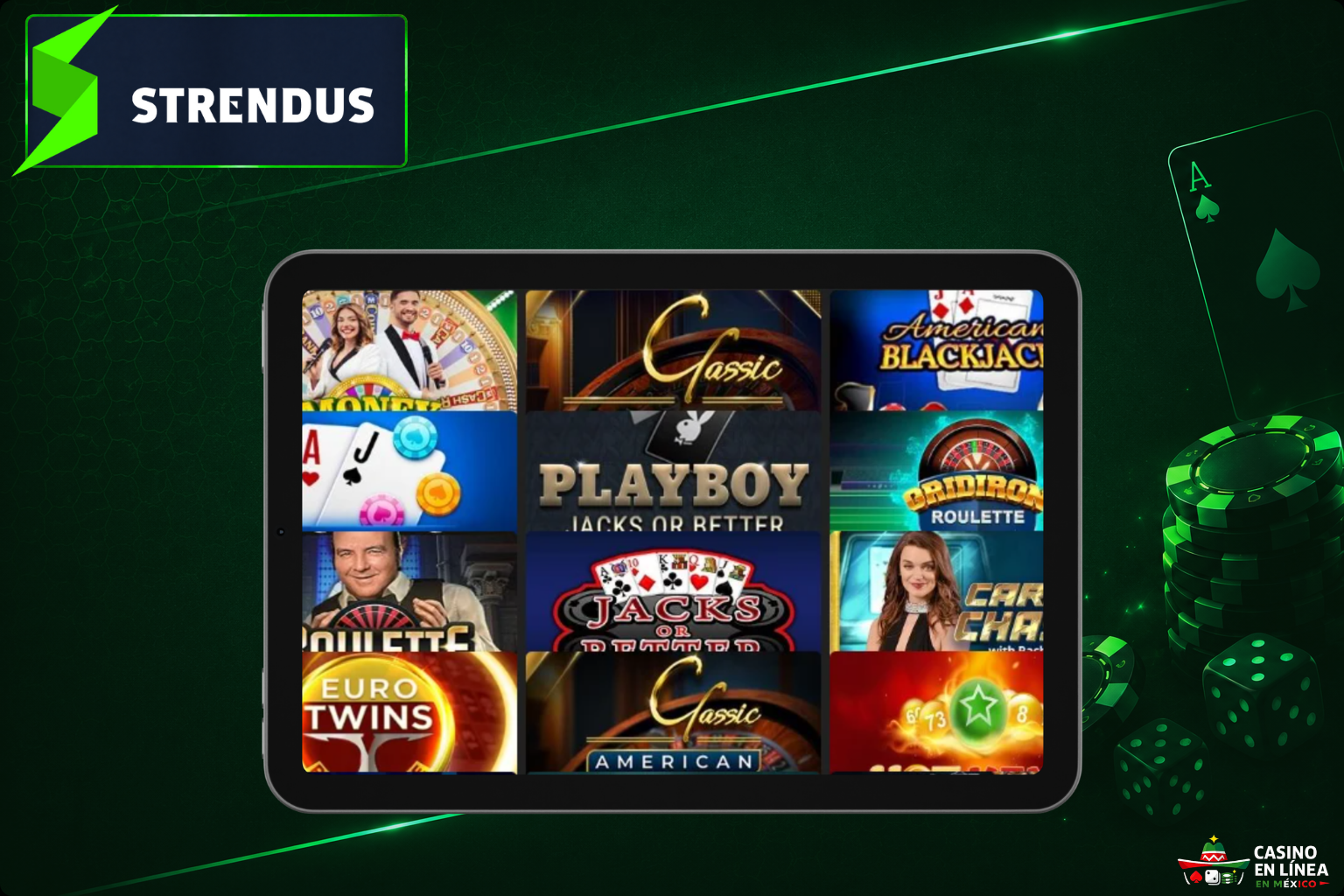 Tragamonedas en el portal de juegos de Strendus Casino