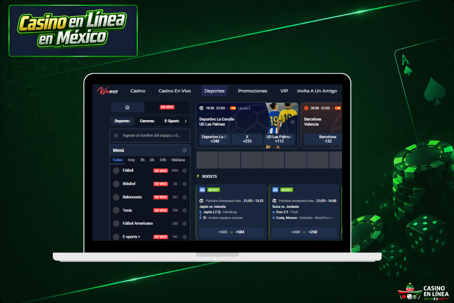 Apuestas deportivas en Winpot
