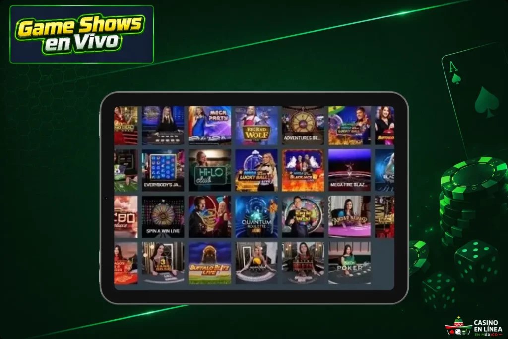 Comparativa de casinos con Game Shows en vivo