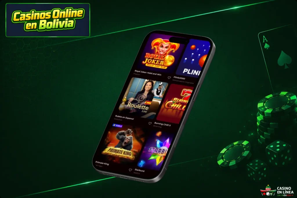 Juegos disponibles en los casinos online de Bolivia