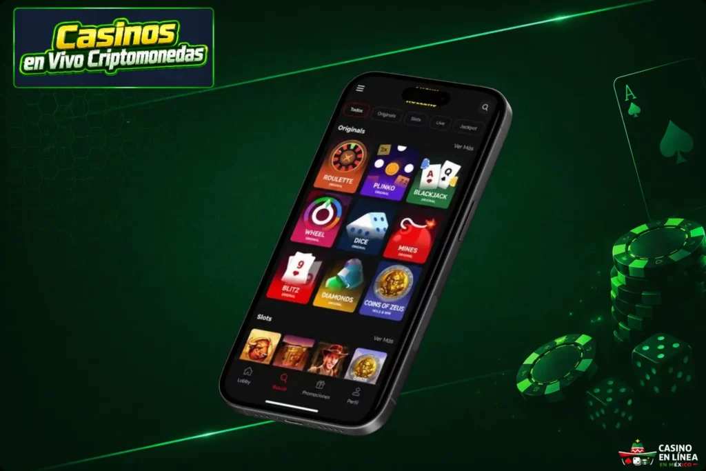 Los mejores casinos en vivo con criptomonedas