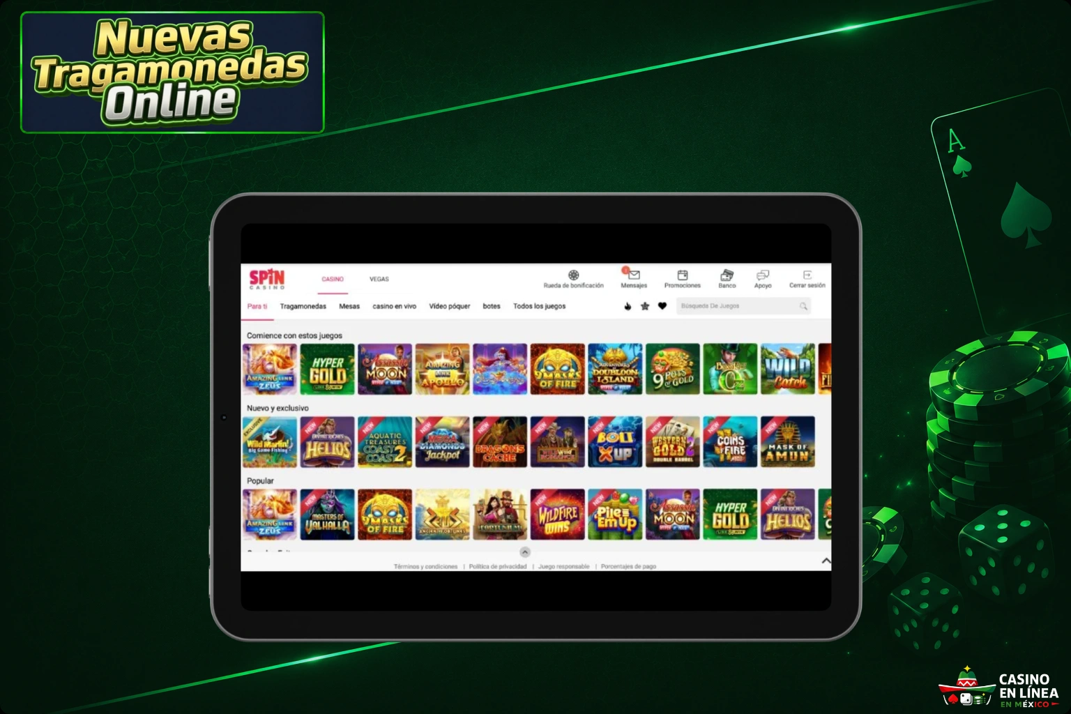 Mejores Casinos con las Últimas Tragamonedas