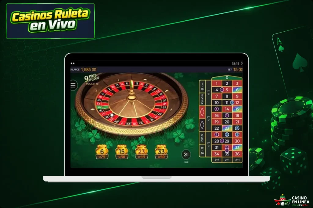 Selección de casinos con ruleta en vivo para jugadores mexicanos